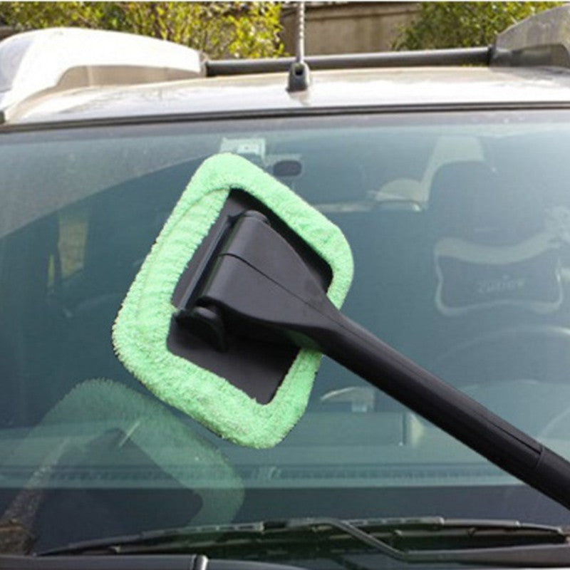 Windshield Cleaner - Long Handle Microfiber Wiper
