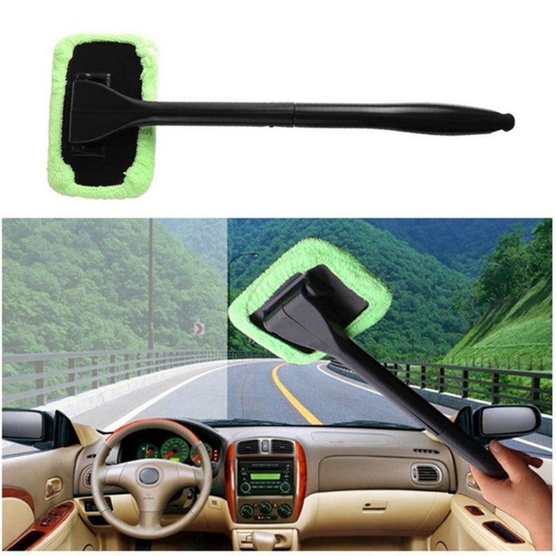 Windshield Cleaner - Long Handle Microfiber Wiper